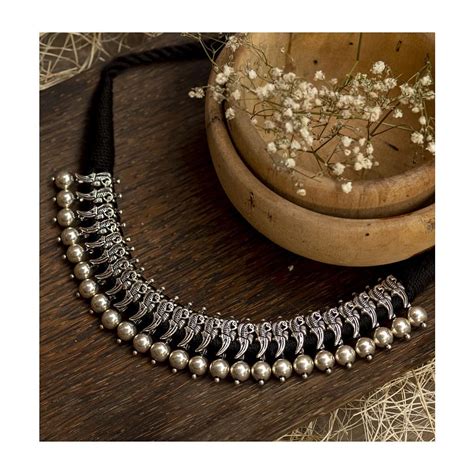 Classy Silver Necklace From Sukra Jewellery South India Jewels