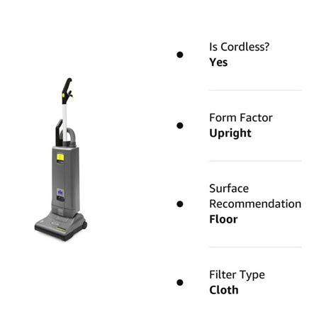 Karcher Windsor Sensor S Upright Vacuum 12 And 15 Single 48 Off