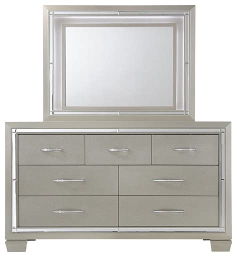 Glamour Dresser and Mirror - Transitional - Dressers - by Picket House