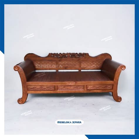 Jual Daybed Bale Bale Kayu Jati Ukiran Sofa Madura Menara Salur