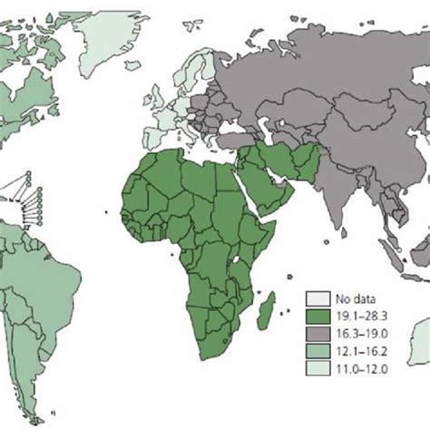 Road Traffic Injury Mortality Rates Per 100000 Population In Who