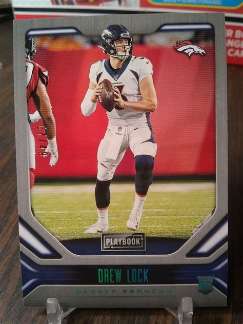 2019 Panini Playbook Rookies Platinum 103 Drew Lock 49 RC For