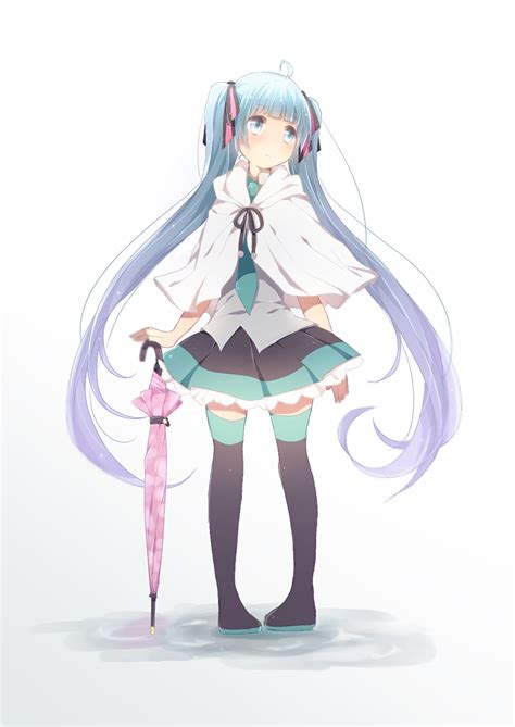 Safebooru Ahoge Aqua Eyes Aqua Hair Bangs Blunt Bangs Harusawa Hatsune Miku Long Hair Necktie