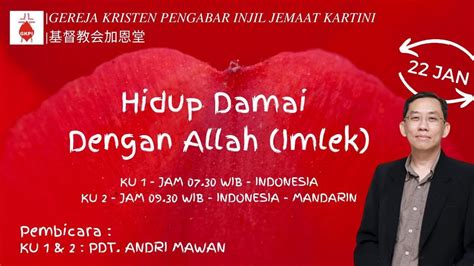 Kebaktian Umum II GKPI Kartini Recorded Minggu 22 Januari 2023