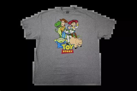 Disney Toy Story Mens Woody Jessie Buzz Lightyear Rex Hamm Gray Shirt New 2xl 1344