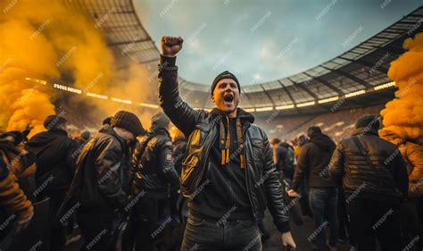 Premium Photo | Football hooligans in game aggressive soccer fans ...