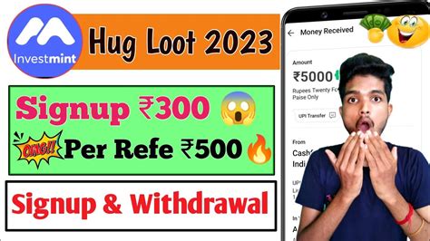 Investmint App Hug Loot Signup Bonus 350 Per Refer 500 Live