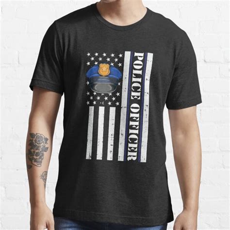 Police Support American Flag American Police Officer T T Shirt