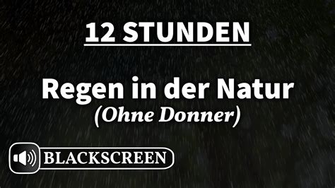 Regen In Der Natur Ohne Donner 12 Stunden Blackscreen