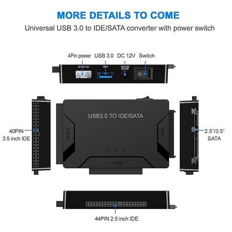 Usb 30 To Idesata Hard Drive Adapter External Converter For 25 35 Ide Sata Hdd Ssd Dvd