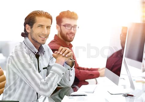 Successful Employees In The Office Stock Image Colourbox