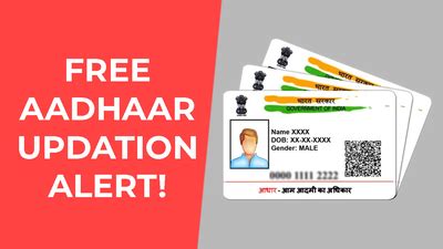 Last Chance To Update Aadhaar Card Details For Free How To Update