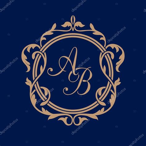 Vintage Monogram Template — Stock Vector © Mariakolyadina 90387620