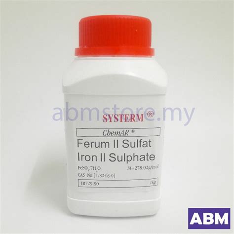 Iron 2 Sulfate Heptahydrate Ar Systerm 1kg Cas No 7782 63 0 Abmstoremy