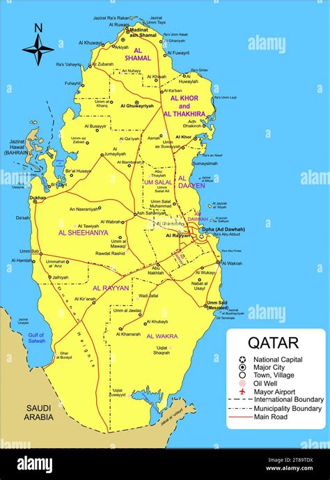 Qatar Map Stock Vector Images Alamy