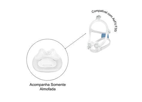 Almofada Oronasal Para Máscara Airfit F30i Resmed Homed