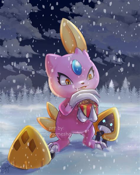 Holiday Shiny Sneasel Art Print VideoGame Shay