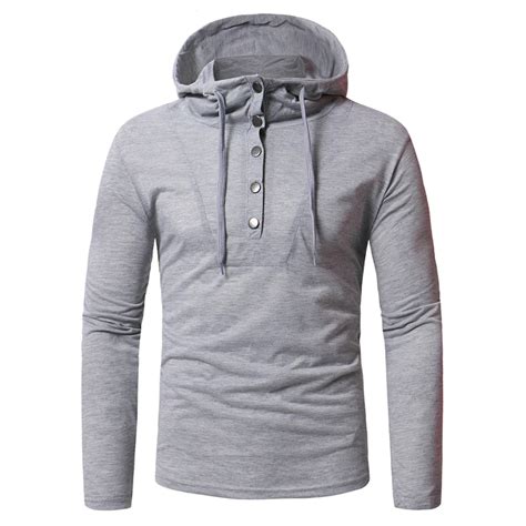 2018 Moda Mens Hoodies Marca Homens Personalidade Botão Camisola Com Capuz Mens Hip Hop Outono