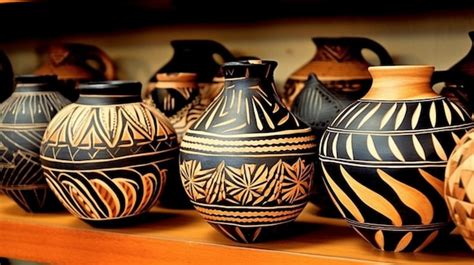 Detailed patterns in African pottery | Premium AI-generated image