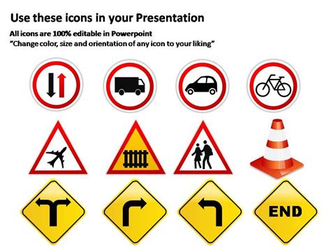 Roadway Signs Powerpoint Presentation Slides Powerpoint Shapes