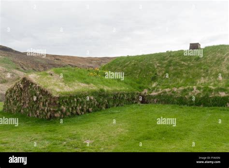 Viking Turf House Iceland Pjodveldisbaer Stock Photo Alamy