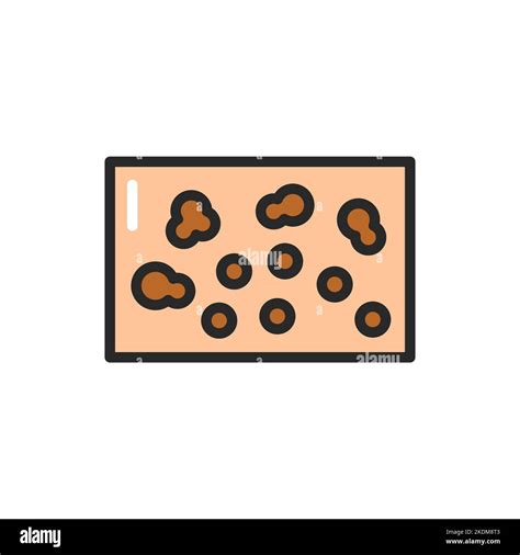 Lichen Planus Disease Color Line Icon Isolated Vector Element Stock