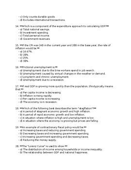 AP Macroeconomics Unit 2 MCQ Test Bank By HistoryMindsAP TPT