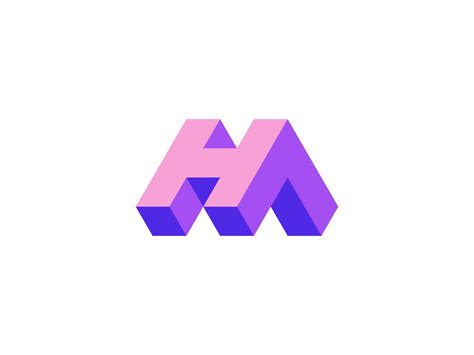 Modern Logo Design - H + M Logo Design, Isometric, 3D, Cubes | Text ...