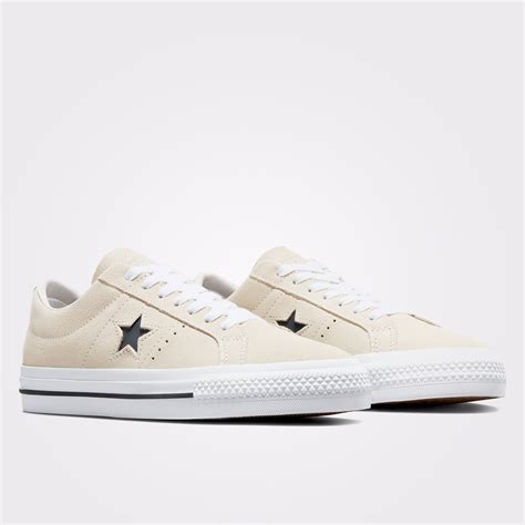 Converse Cons One Star Pro Unisex Krem Süet Sneaker 172950c