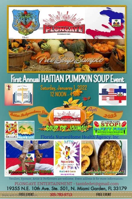 HAITIAN Pumpkin Soup Event in 2022 | Pumpkin soup, Soup joumou, Pumpkin