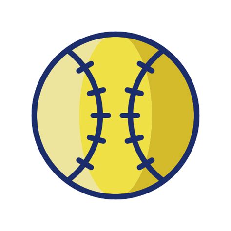 Baseball Ball Flaticons Lineal Color Icon