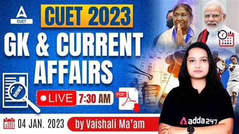 Cuet Daily Current Affairs Gk January Current