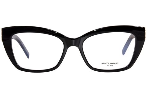 Saint Laurent Sl M117 001 Eyeglasses Womens Black Full Rim Cat Eye 53