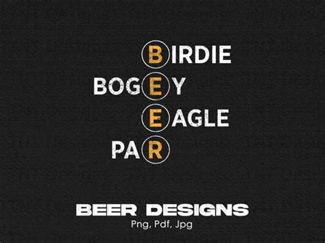 Birdie Bogey Eagle Par Beer Alcohol Golf Lover Drinking Etsy