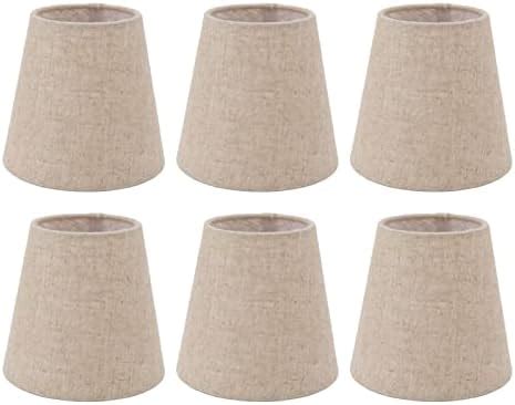 Small Lamp Shade Set Of Linen Chandelier Shades Clip On Lamp Shade