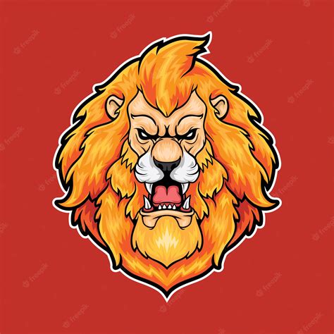 Premium Vector Lion Head Sport Mascot