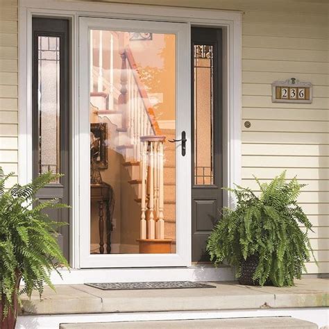 Larson Signature Classic 32 In X 81 In White Full View Aluminum Storm Door In The Storm Doors