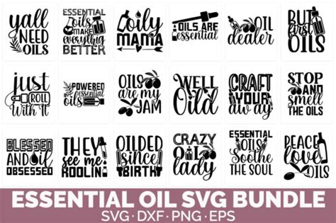 Essential Oil SVG Bundle 20 Designs Graphic By Buysvgbundles