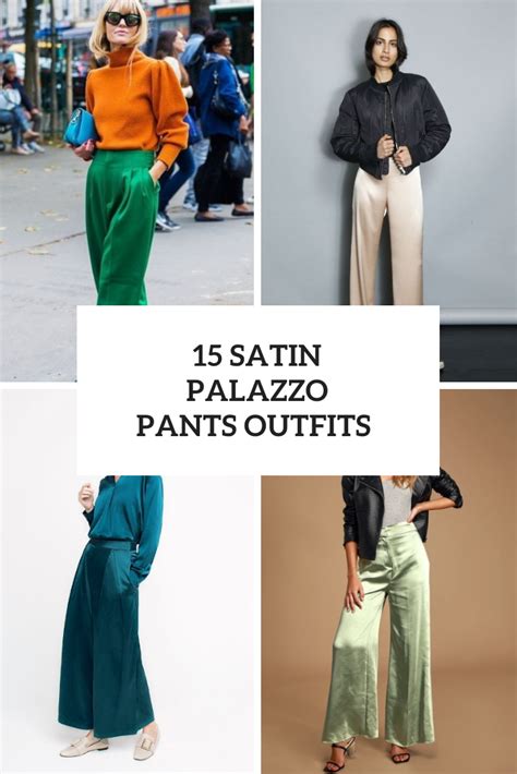 15 Outfits With Satin Palazzo Pants Styleoholic