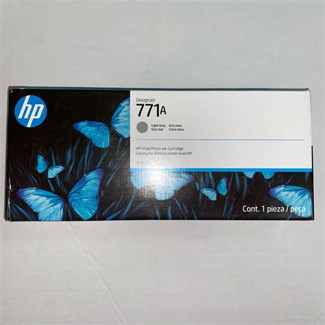 HP 771A B6Y22A Light Gray DesignJet Ink Cartridge Z6200 New Genuine