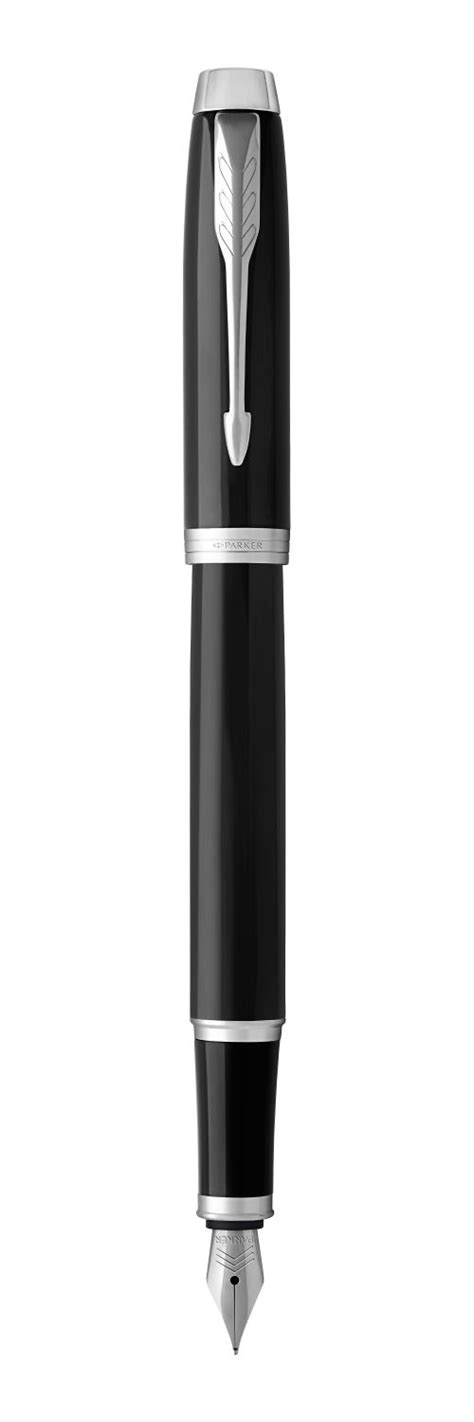 Parker Im Stylo Plume Laque Noire Plume Moyenne Encre Bleue Coffret