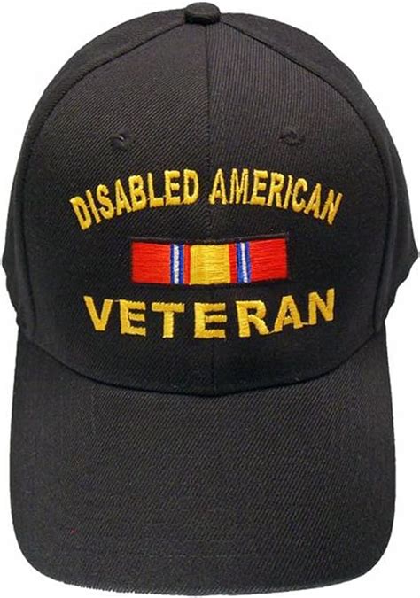 Dav Cap Disabled American Veteran Baseball Cap Black Hat Army Navy Air