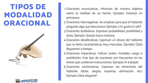 Tipos De Modalidad Oracional