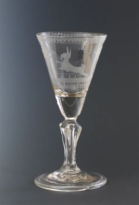 German Wine Glass with Engraved Hare | Ancient Glass Blog of The Allaire Collection