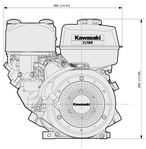 Kawasaki FJ180D Motor 4 Timpi MOTOare PROFesionale Kawasaki