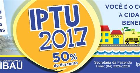 Prefeitura De Tibau Concede De Desconto No Iptu De