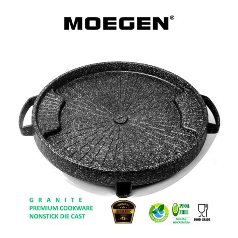 Jual MOEGEN Bulgogi Granite Pan 32cm Panggangan BBQ Grill Pan Anti