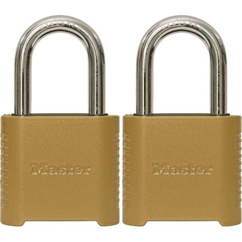 Master Lock Outdoor Combination Lock 1 1 2 In Shackle Resettable 2 Pack 875tlf The Home Depot