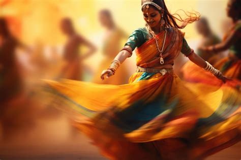 Premium Ai Image Indian Folk Dance Background