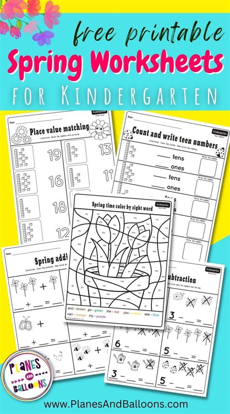 Spring Kindergarten Worksheets Pack Artofit